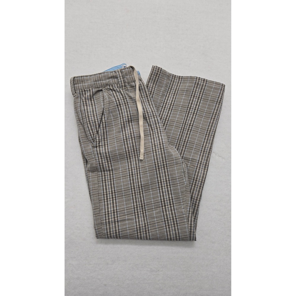 Fossil Brand Jeans 33R Plaid‎ Pants Straight Leg Cotton Casual Mens MC3882 Retro